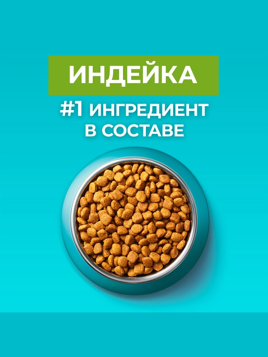 Purina One Uy, кatta mushuklar uchun kurka go‘shti qo‘shilgan quruq ozuqasi, 750 gr