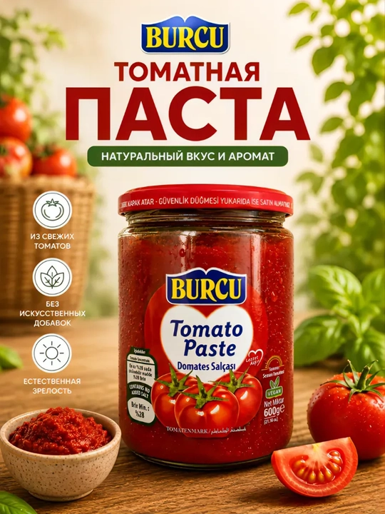 Томатная паста 28% Brix, 600 г - 