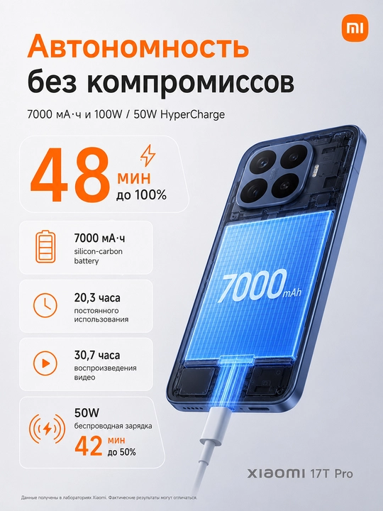 Смартфон Xiaomi 17T Pro, 12/256/512/1024 ГБ, 6.83", 144 Гц,