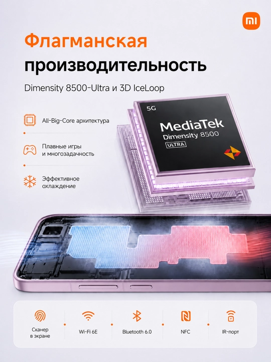 Смартфон Xiaomi 17T 12/256/512GB,экран AMOLED 1.5K, 6.59",