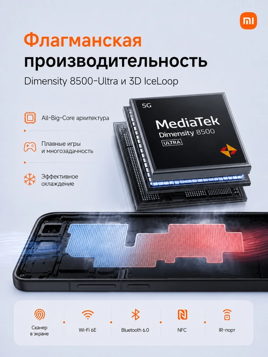 Смартфон Xiaomi 17T 12/256/512GB,экран AMOLED 1.5K, 6.59",