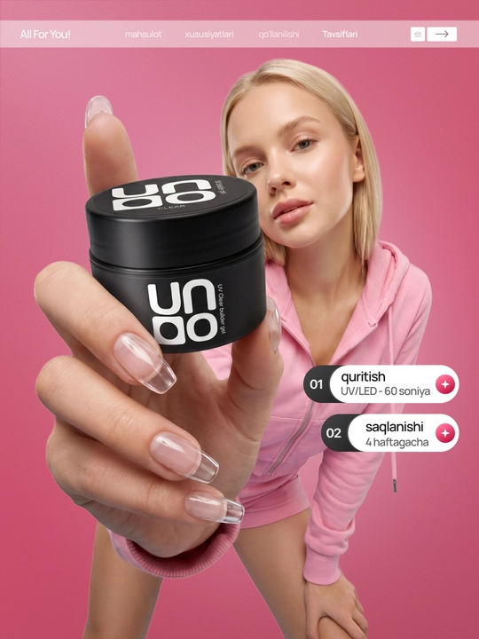 Моделирующий гель для наращивания, укрепления и выравнивания ногтей Builder Gel 