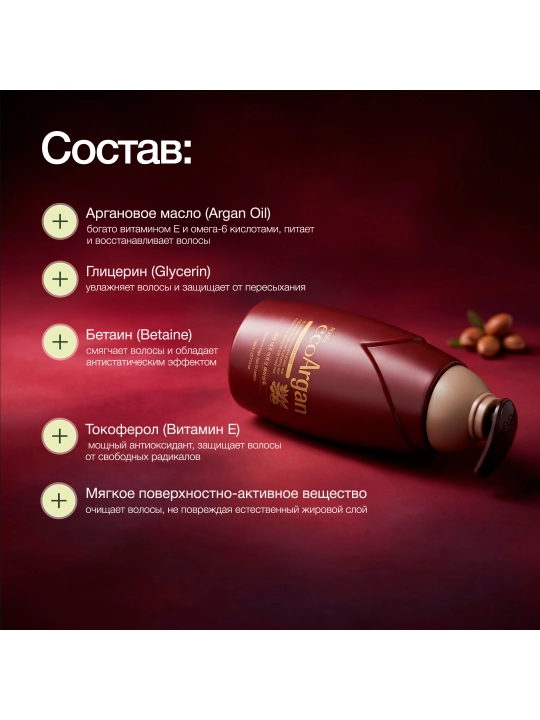 Шампунь для сухих и поврежденных волос Rosee Eco Argan Premium Hair Shampoo 760 мл