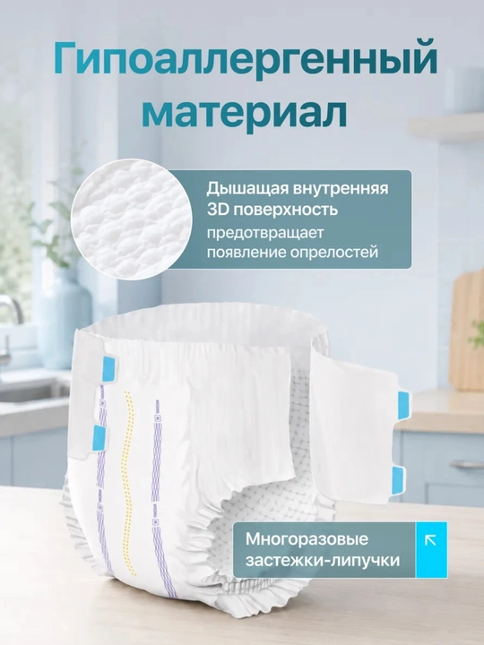 Подгузники для взрослых Yokosun, 2 шт / 10 шт в упаковке