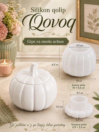 Gips, epoksid smolasi uchun silikon qolip quticha, mold quticha