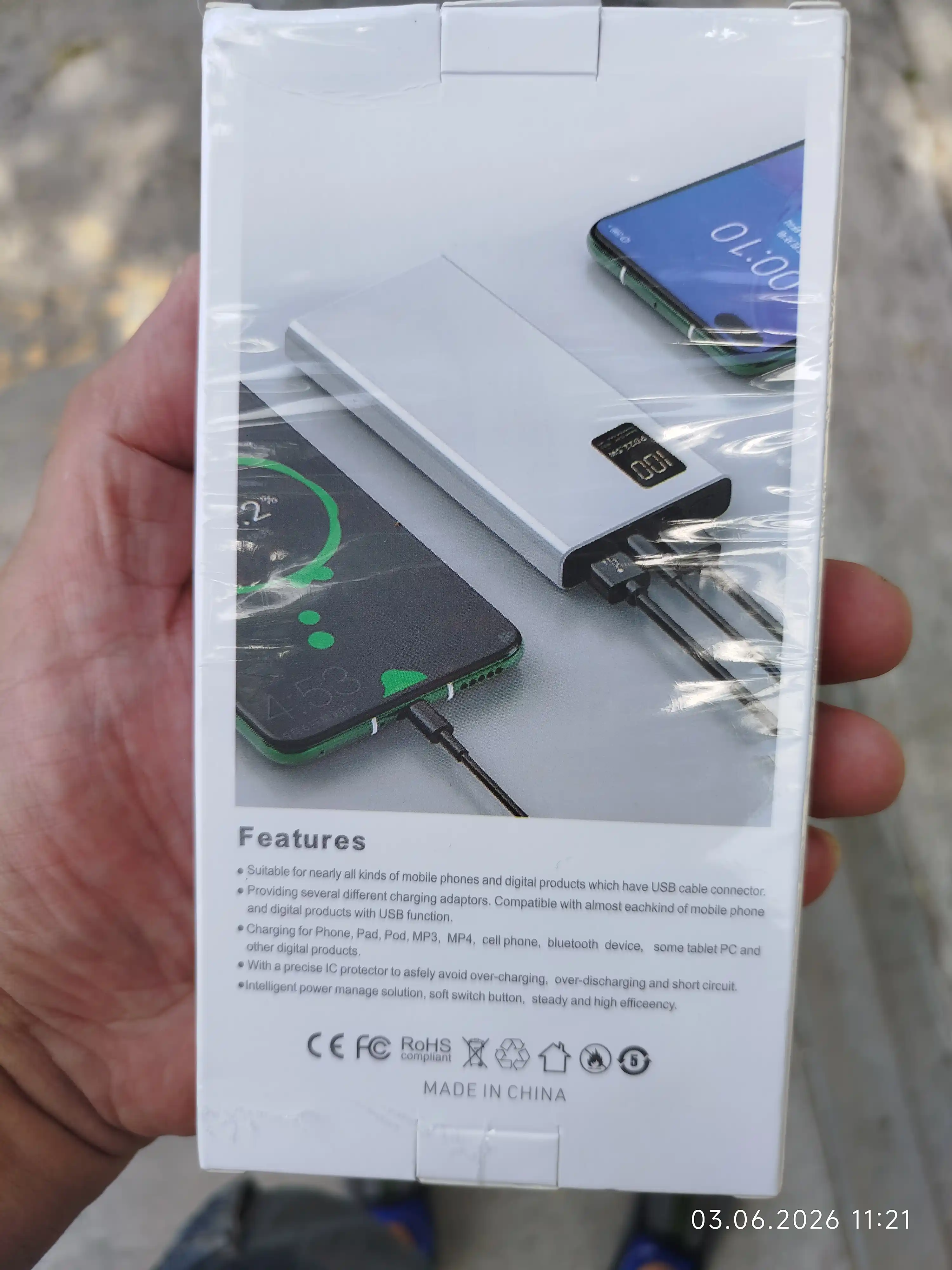 Внешний аккумулятор 20 000 mA/h 22.5W c быстрой зарядкой, 100% качество