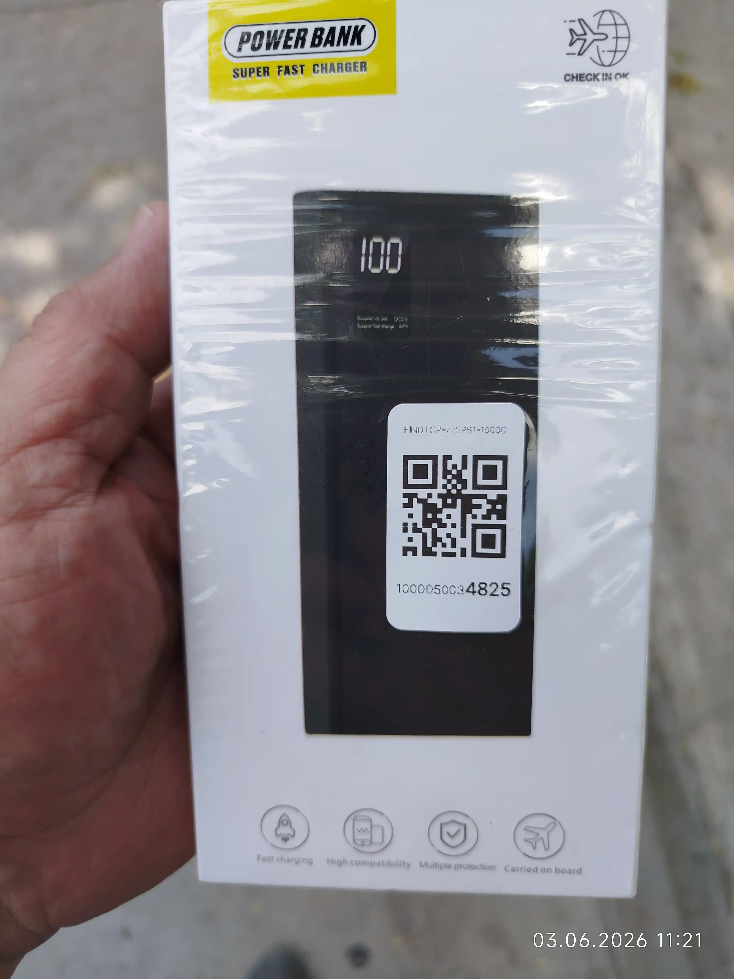 Внешний аккумулятор 20 000 mA/h 22.5W c быстрой зарядкой, 100% качество