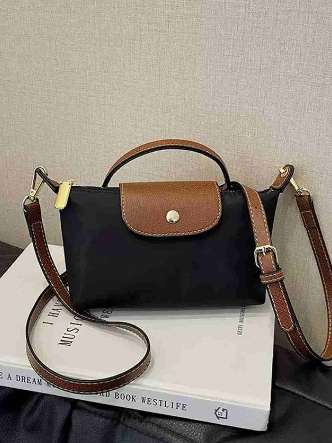Sumka ayollar uchun, mini Longchamp uslubida, kichkina krossbodi sumka-kosmetichka