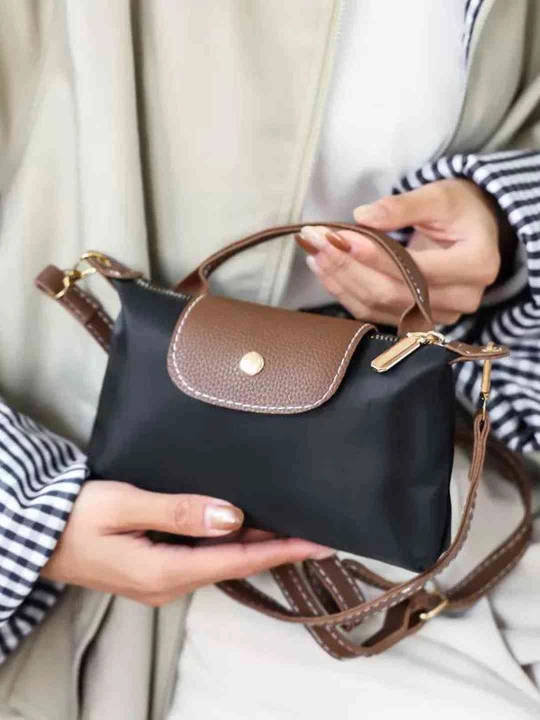 Sumka ayollar uchun, mini Longchamp uslubida, kichkina krossbodi sumka-kosmetichka
