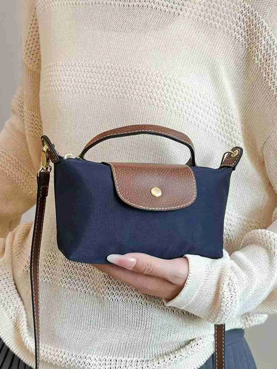 Sumka ayollar uchun, mini Longchamp uslubida, kichkina krossbodi sumka-kosmetichka