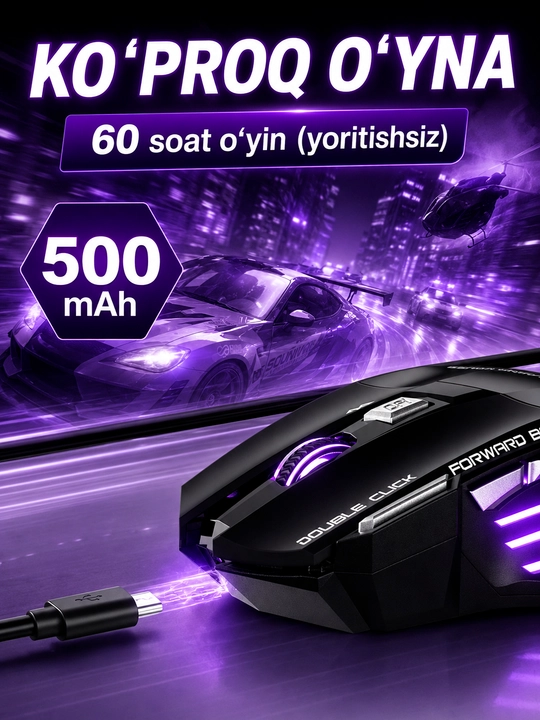 Мышка для компьютера, мышь компьютерная беспроводная Мышь с RGB подсветкой и Bluetooth