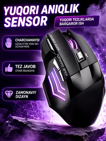 Мышка для компьютера, мышь компьютерная беспроводная Мышь с RGB подсветкой и Bluetooth