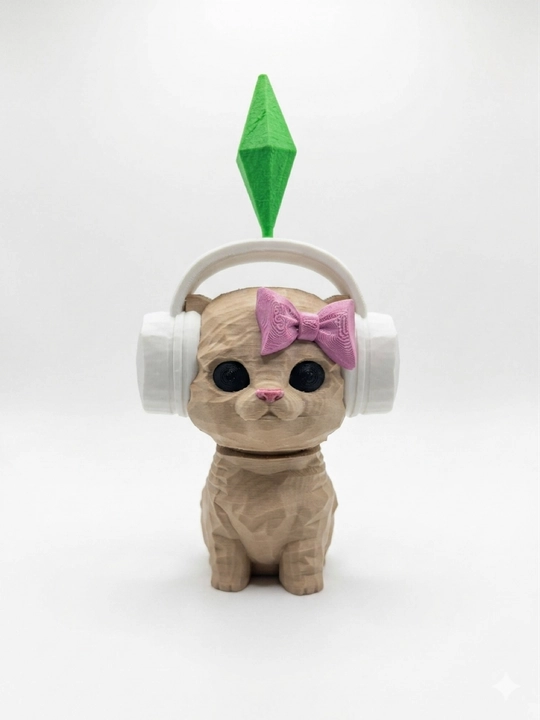 Кошечка The Sims Low-poly - 