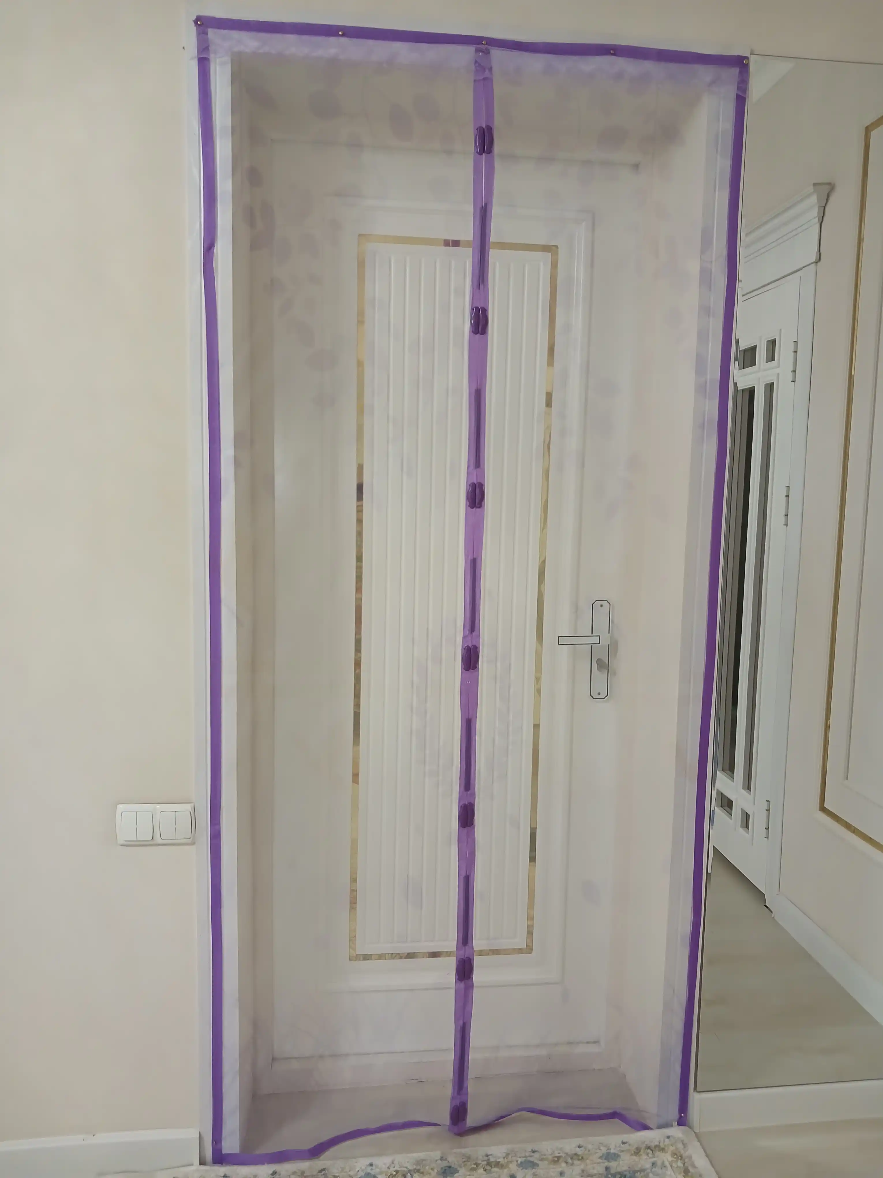 Chivin, pashsha va hasharotlardan himoyalovchi magnitli parda, eshik uchun chivin to‘ri, 120 * 210 sm