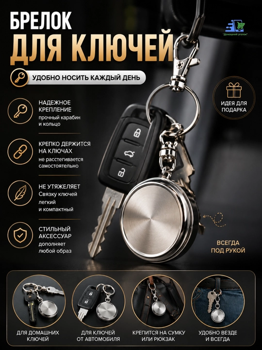 Карманная пепельница-брелок, с подставкой для сигареты