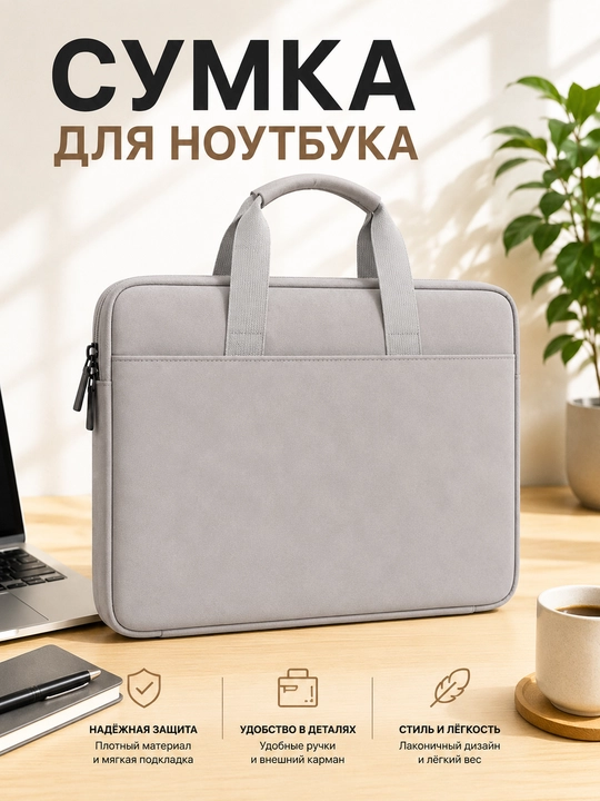 Noutbuk uchun universal sumka, noutbuk uchun yupqa g‘ilof, ish uchun himoya g‘ilofi - 