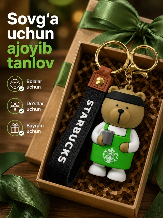 Kalit, sumka va ryukzak uchun 3D silikon brelok o‘yinchoq