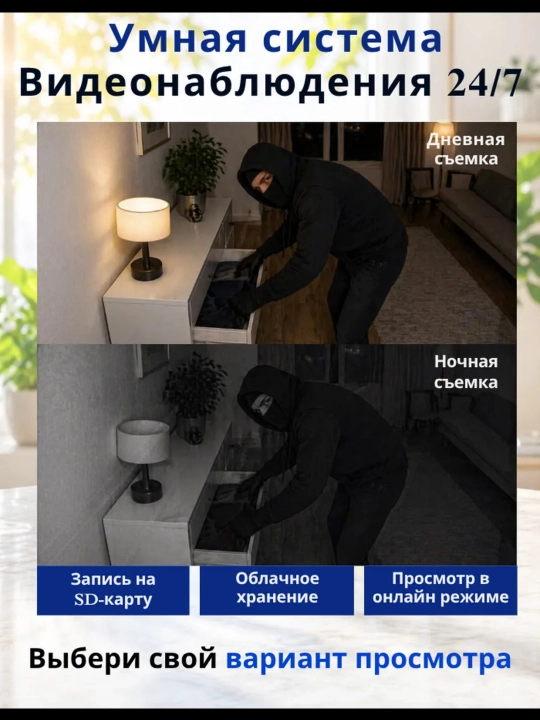 Мини камера видеонаблюдения Wi-Fi