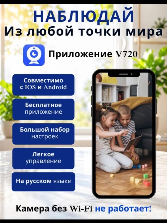 Мини камера видеонаблюдения Wi-Fi