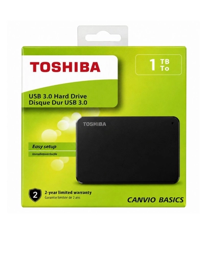 Toshiba Canvio Basics tashqi HDD, 320GB/500GB/1TB/2TB, USB 3.0 - 