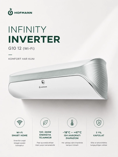 Кондиционер Hofmann infinity inverter G10 12 (Wi-Fi) - 