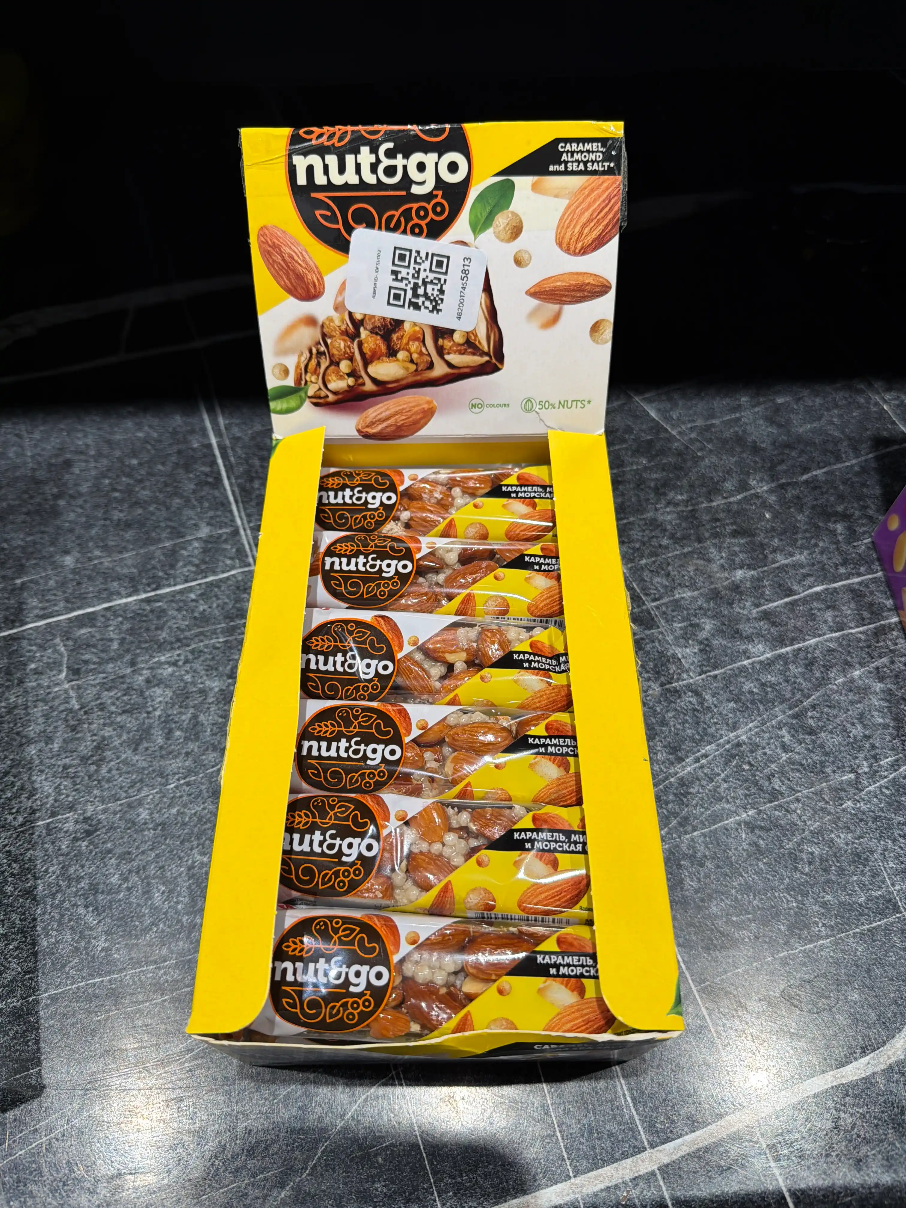 Protein Nut&Go протеиновый батончик, миндаль, арахис и арахисовая паста, 18 шт