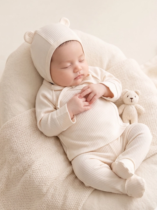Yangi tug‘ilgan o‘g‘il va qiz bolalar uchun (koftacha+polzunka+chepchik) - 