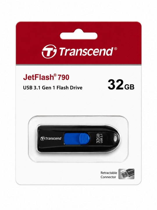 Transcend USB fleshka, USB-A va USB-C, 8/16/32/64/128GB - 