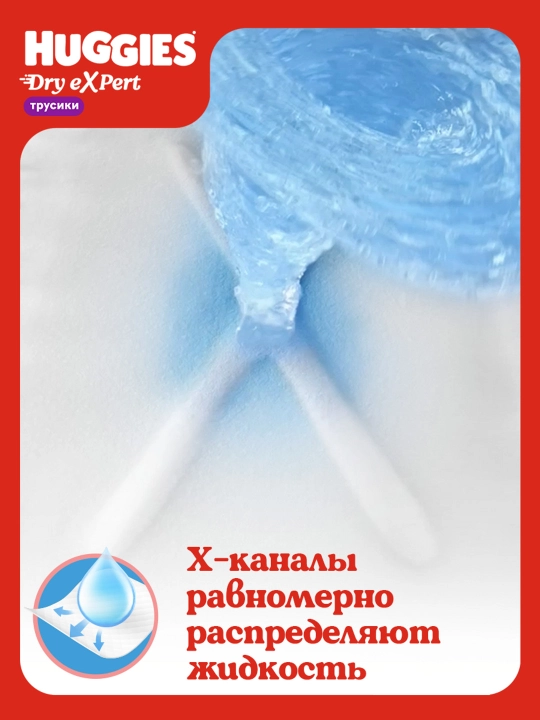 Huggies Dry Expert 6 XXL o‘lchamli trusikli tagliklar, 15-25 kg, 28 dona