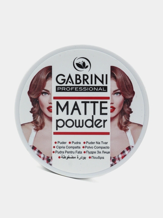 Пудра для лица Gabrini Matte Powder, матовая пудра, водостойкая, 12 г - 