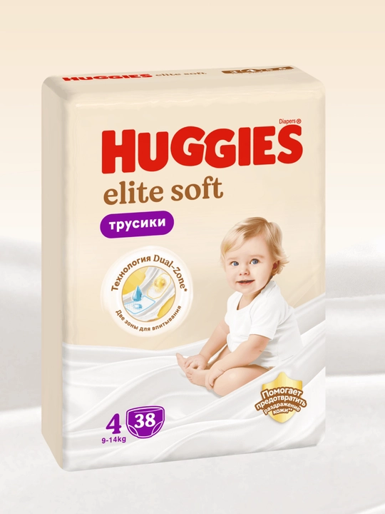 Подгузники трусики Huggies Elite Soft 9-14 кг, 4 размер, 38 шт