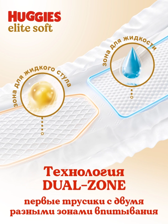 Подгузники трусики Huggies Elite Soft 12-17 кг, 5 размер, 34 шт