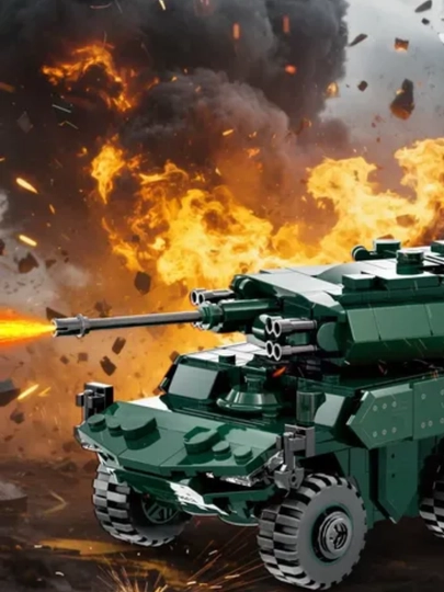 WANGE Military Equipment ERBC Jaguar — 381 qismlar, harbiy bronemashina modeli - 
