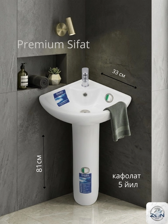 LUCCI Burchakli rakovina, poydevor