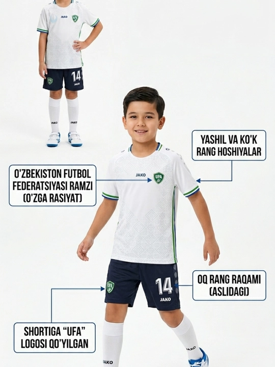 Futbol formasi, bolalar futbol formasi, futbolkalar, futbol formasi, o‘g‘il bolalar kiyimi