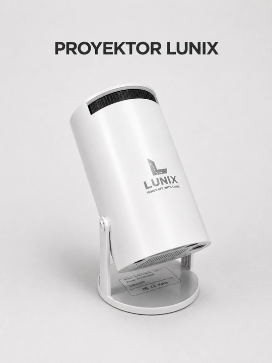 Lunix Smart Mini Proyektor, Ultra HD, HDMI USB, YouTube Netflix va telefon uchun - 
