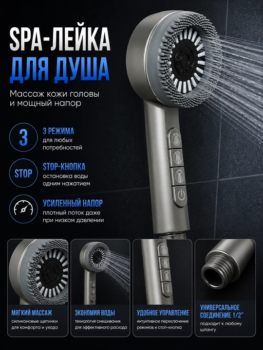 Лейка для душа, лейка для ванной, насадка для душа - 