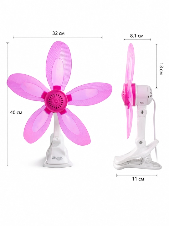 Klipli mini ventilyator 360° qo‘lda sozlanadi jim sovg‘a - 