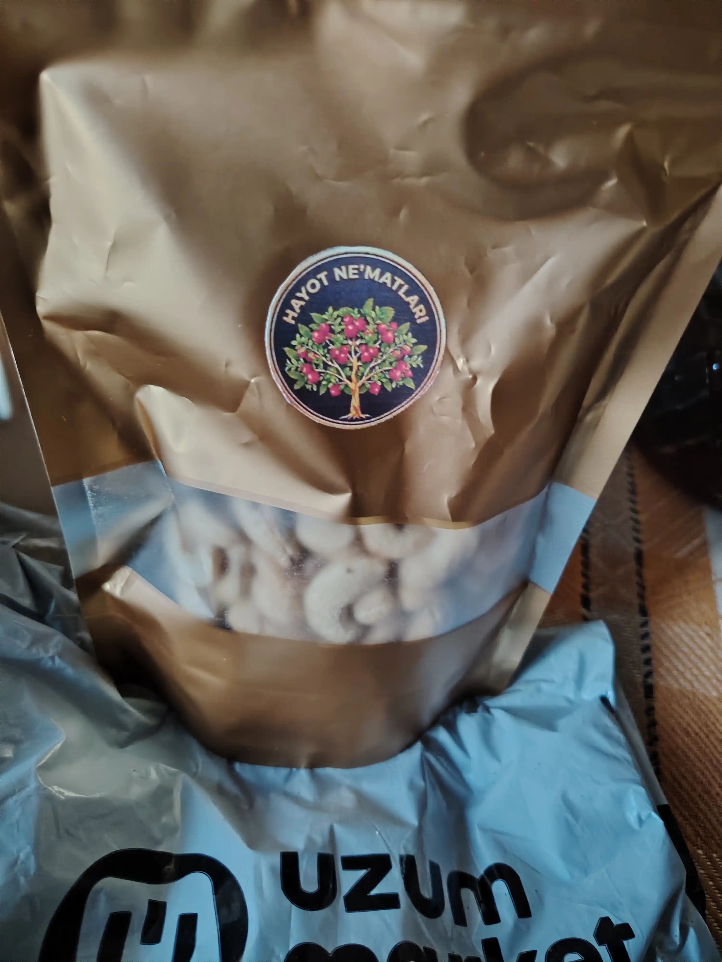 Hayot Ne’matlari Premium keshyu yong‘oqlari - tabiiy ta’mli va foydali yengil taom 200 g