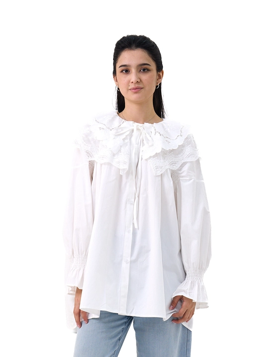 Ayollar uchun paxtali oversize rubashka