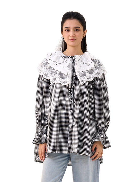 Ayollar uchun paxtali oversize rubashka