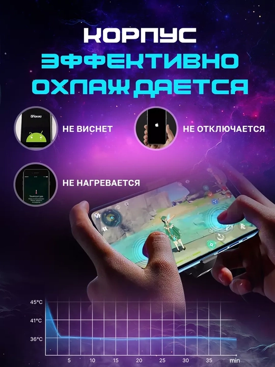 PUBG va Mobile Legends uchun MEMO telefon o‘yin sovutgichi, sovutish ventilyatori -9°C