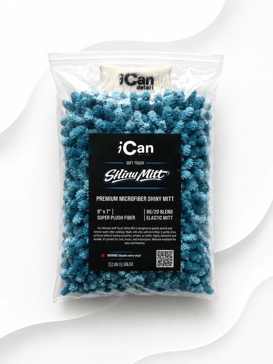 Avtomobil uchun yumshoq tukli mikrofiber qo‘lqop iCan detaildan