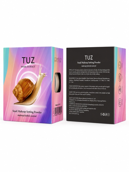 Пудра TUZ для лица, рассыпчатая, сияющая, прозрачная