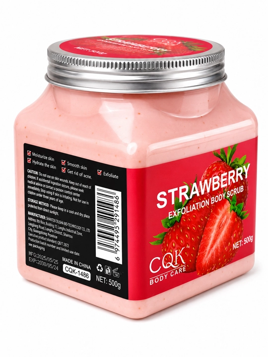 Скраб для лица и тела Sherbet Body Scrub с экстрактом малины и клубники, 500 / 350 гр