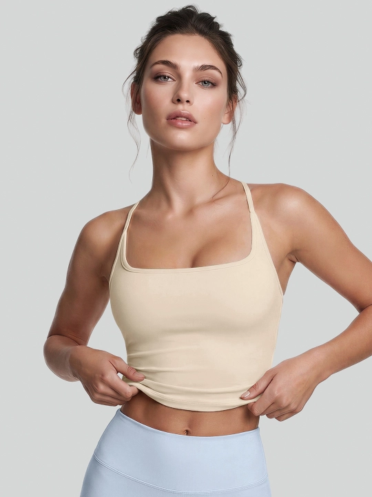Topik, sport top, fitnes uchun chashkali sport topi, yoga, sport kiyimlari ayollar uchun