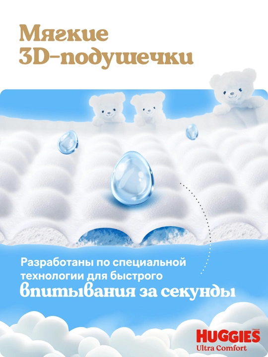 Подгузники для мальчиков Huggies Ultra Comfort 4, 8-14 кг, 50 шт