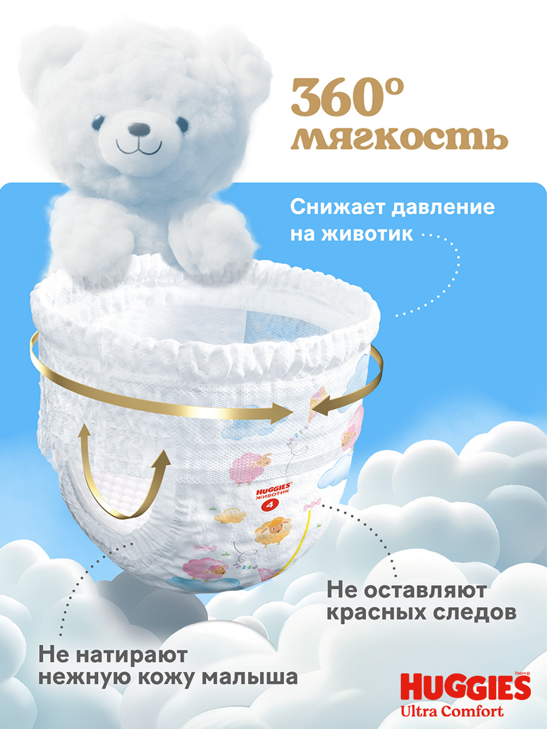 Подгузники трусики Huggies Ultra Comfort для девочек размер 6 (15-25 кг) 38 шт