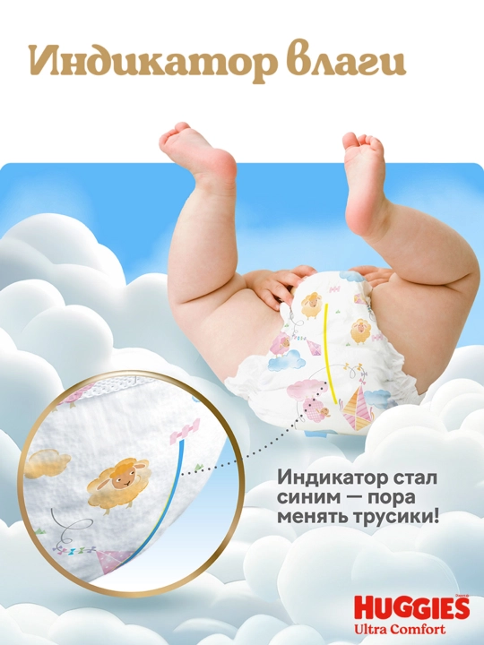 Подгузники трусики Huggies Ultra Comfort для девочек размер 6 (15-25 кг) 38 шт