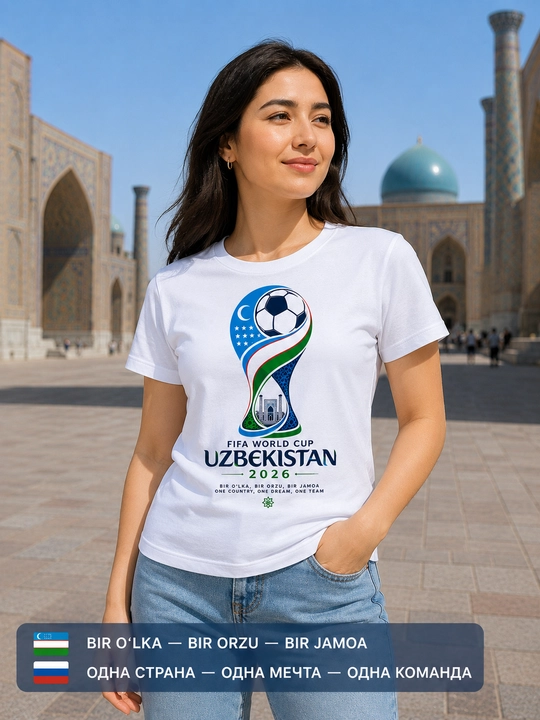 Футболка с принтом FIFA World Cup Uzbekistan 2026